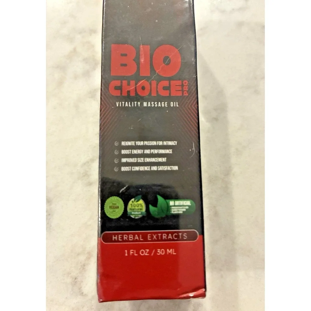 LUHAKA Bio Choice Pro Vitality Massage Oil Men Natural Herbal Extracts 1oz/30ml